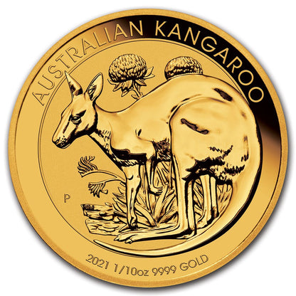 2021 1/10 oz Australian Gold Kangaroo .9999 Fine Gold