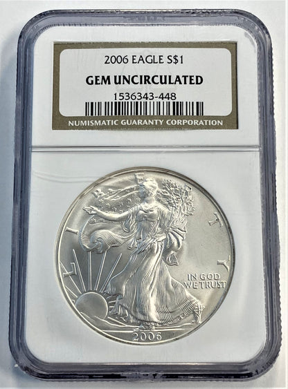 2006 NGC Gem Uncirculated $1 American Silver Eagle US Coin