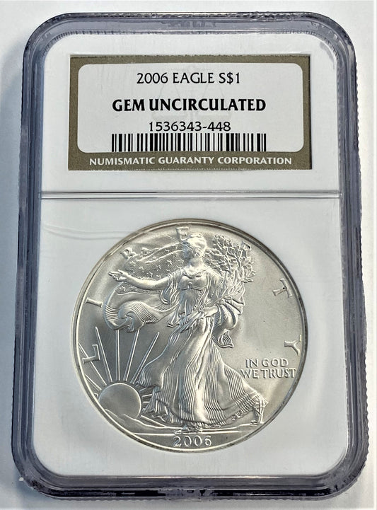 2006 NGC Gem Uncirculated $1 American Silver Eagle US Coin