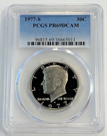 1977-S PCGS PR69DCAM 50C Kennedy Proof Half Dollar Clad US Coin