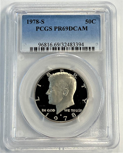 1978-S PCGS PR69DCAM 50C Kennedy Proof Half Dollar Clad US Coin