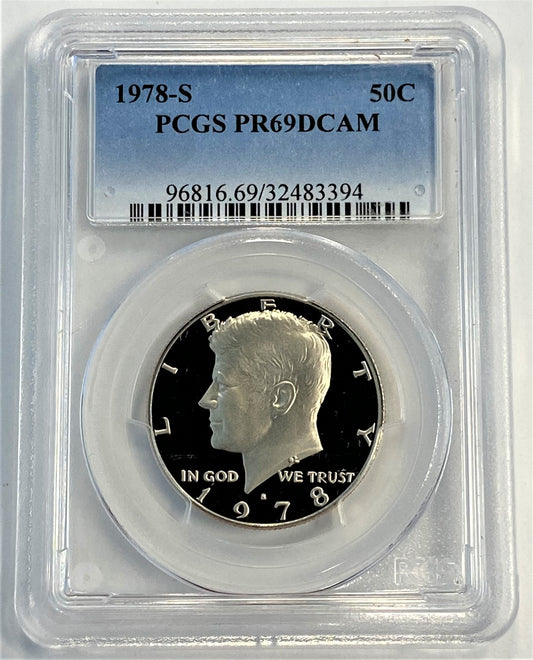 1978-S PCGS PR69DCAM 50C Kennedy Proof Half Dollar Clad US Coin