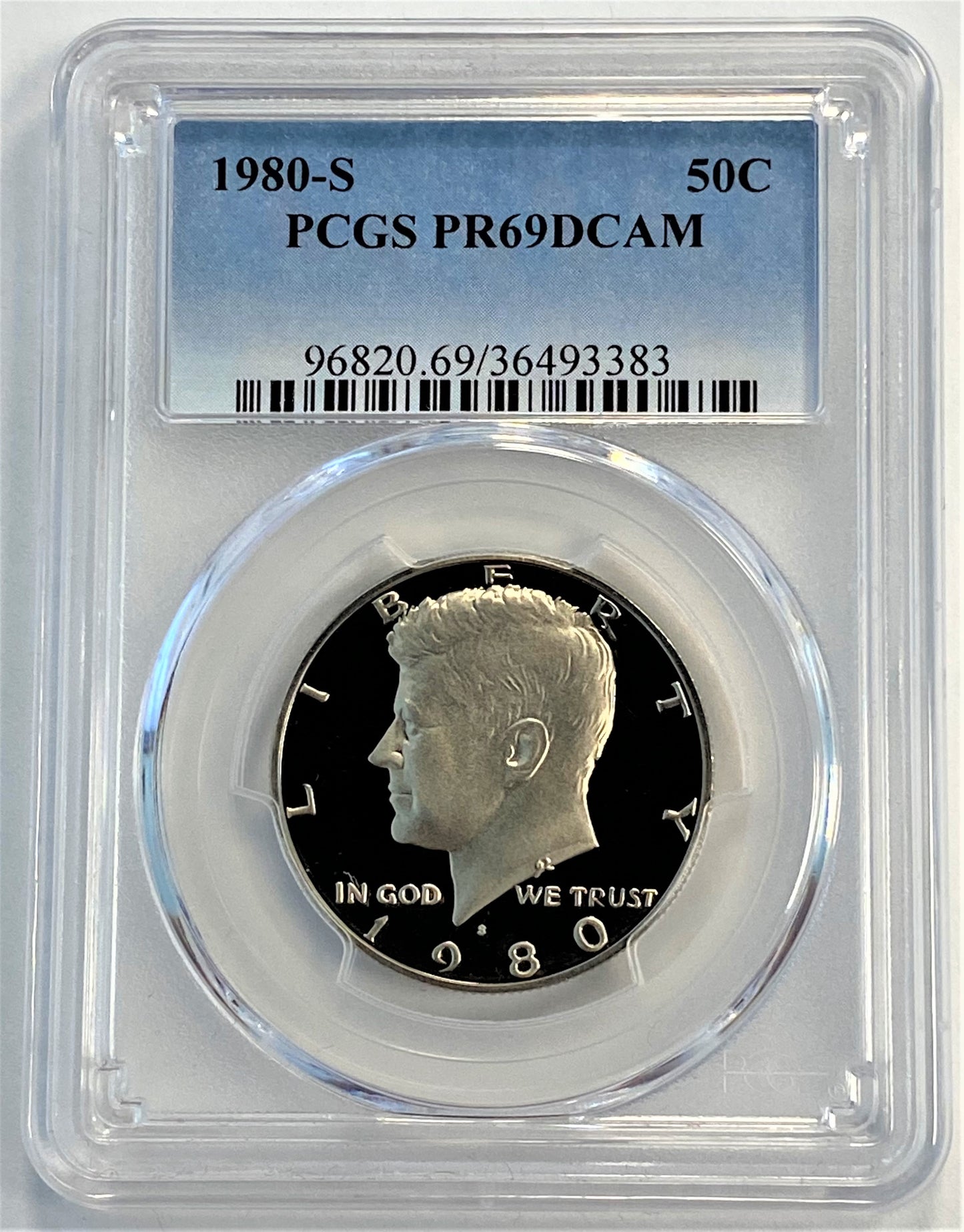 1980-S PCGS PR69DCAM 50C Kennedy Proof Half Dollar Clad US Coin