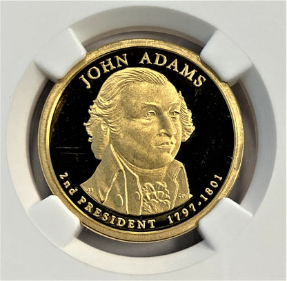 2007-S NGC PF69 $1 John Adams Second President US Coin